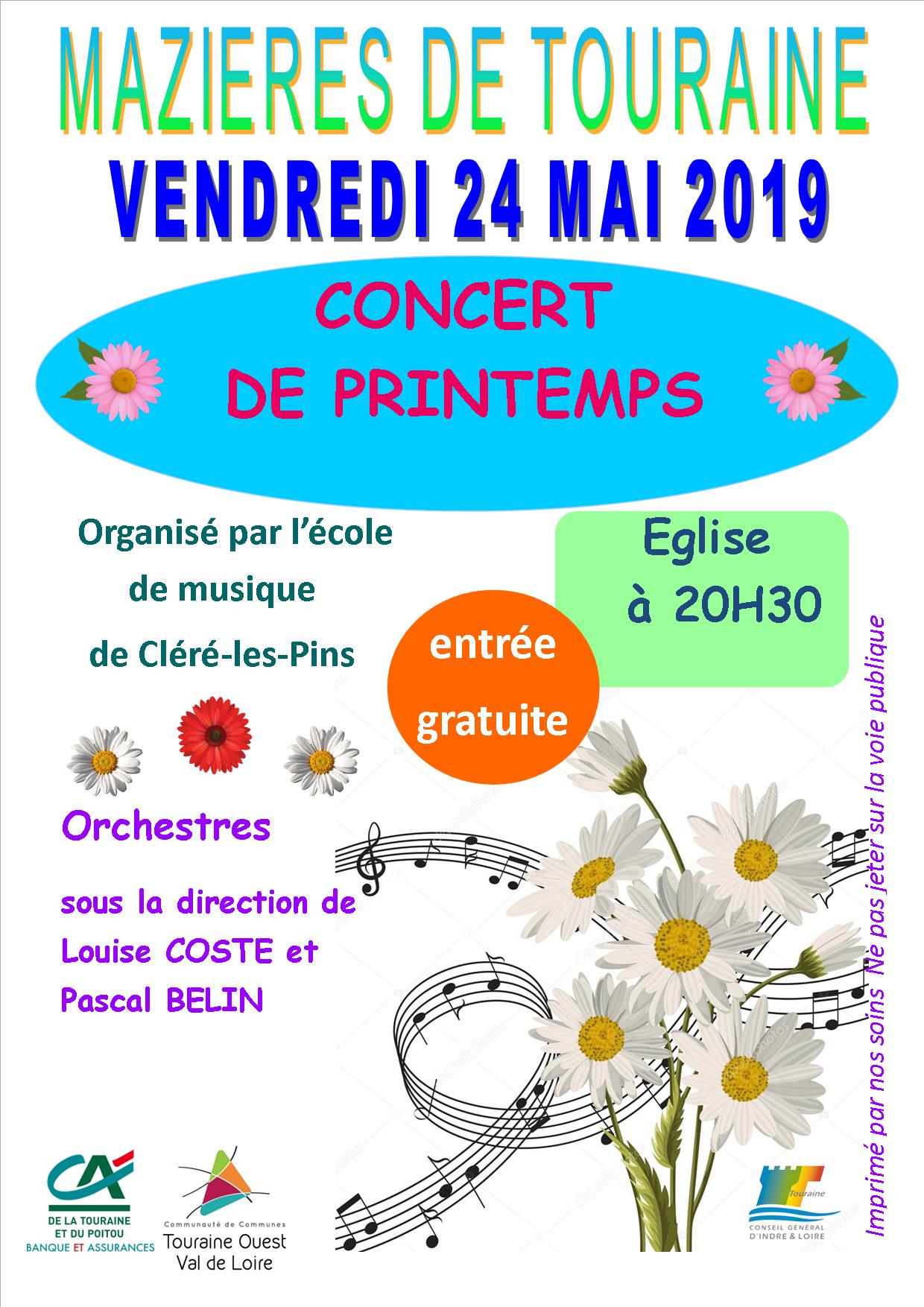 Affiche concert Mazières 24 mai 2019