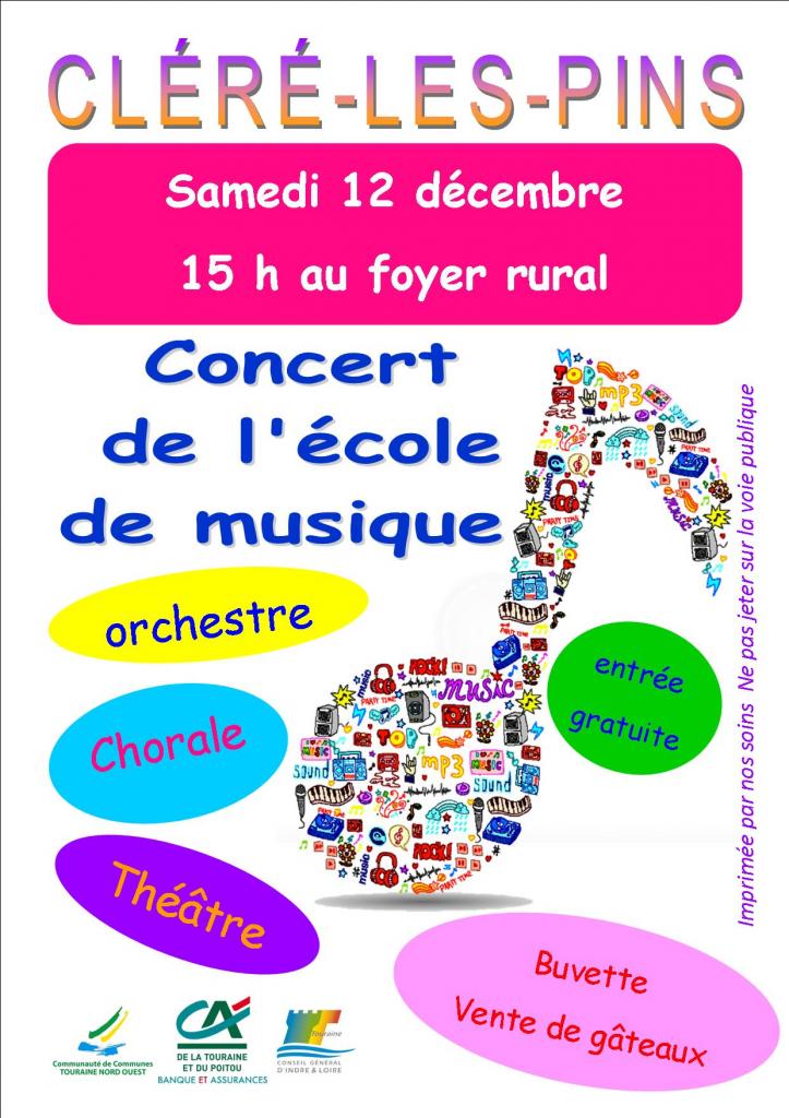 Affiche Concert cléré 12 12 2015